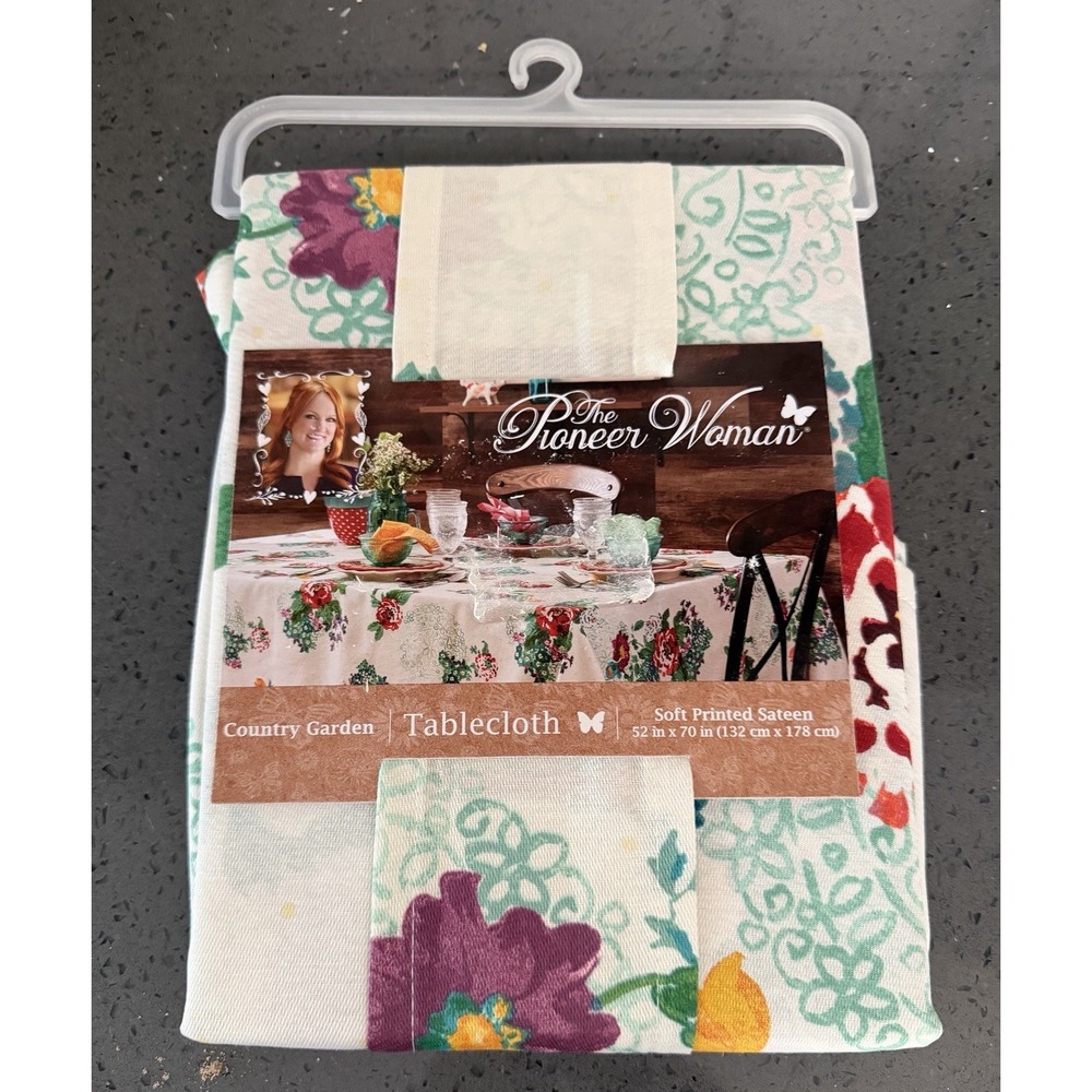 New The Pioneer Woman Country Garden Tablecloth 52" X 70" Kitchen Garden Party